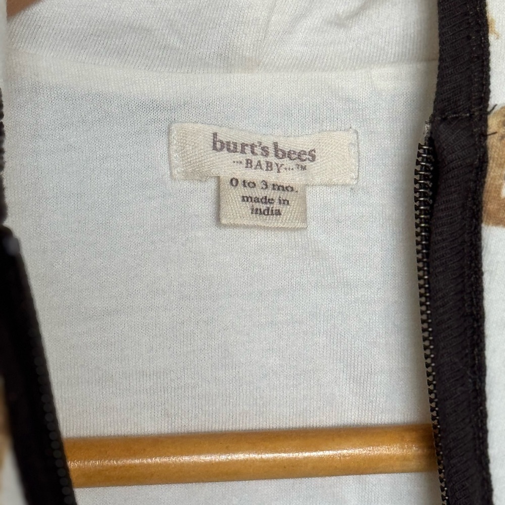 Burt’s Bees Baby NWT Hooded Footie Pajamas 0–3 Months Deer Print - Picture 6 of 10